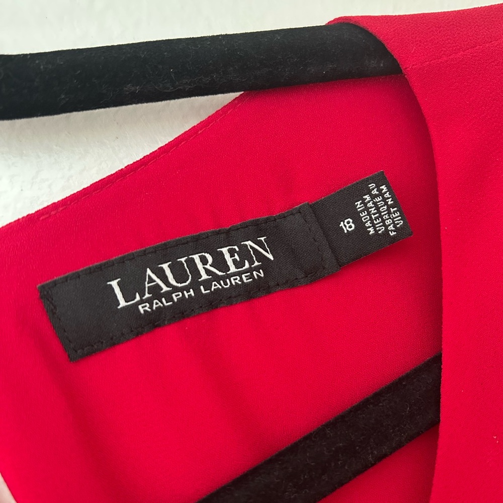 Ralph Lauren Elegant Red Wedding Dress - Picture 2 of 3